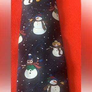 Pre Owned Men’s Yule Tie Greetings Hallmark Tie Neck Tie Necktie Snowman